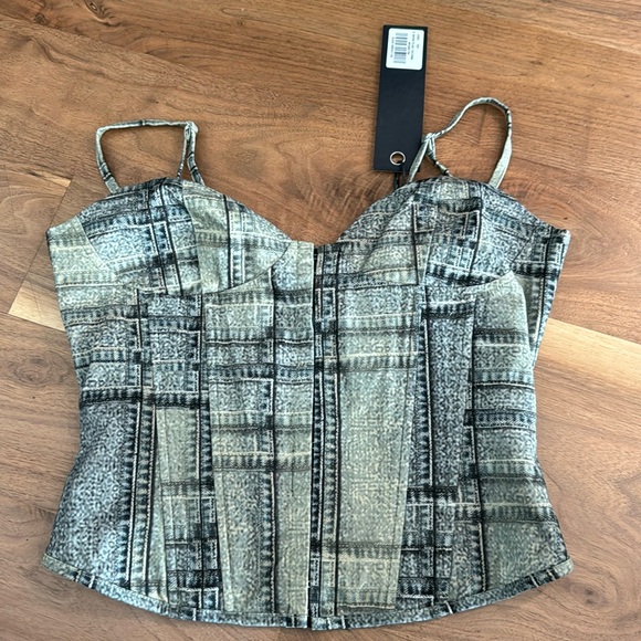 I am gia corset top juno in indigo plaid - Picture 2 of 3